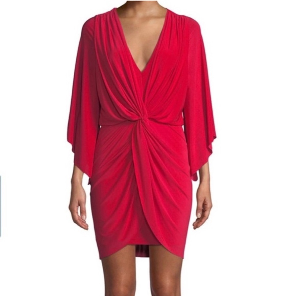 MISA Los Angeles Teget Draped Mini Dress - XS